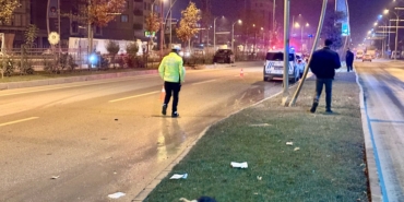 Köpeğe Çarpan Otomobil Kontrolden Çıkıp Refüje Çarptı