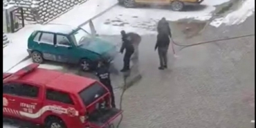 Araç Yangını Büyümeden Kontrol Altına Alındı
