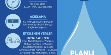 Battalgazi’de 21 Sokakta 7 Saatlik Su Kesintisi