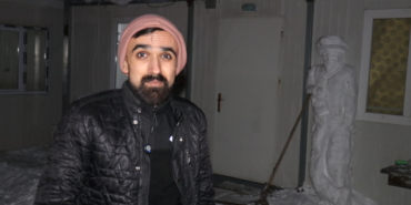 Malatya’da Alışılmışın Dışında Kardan Heykel