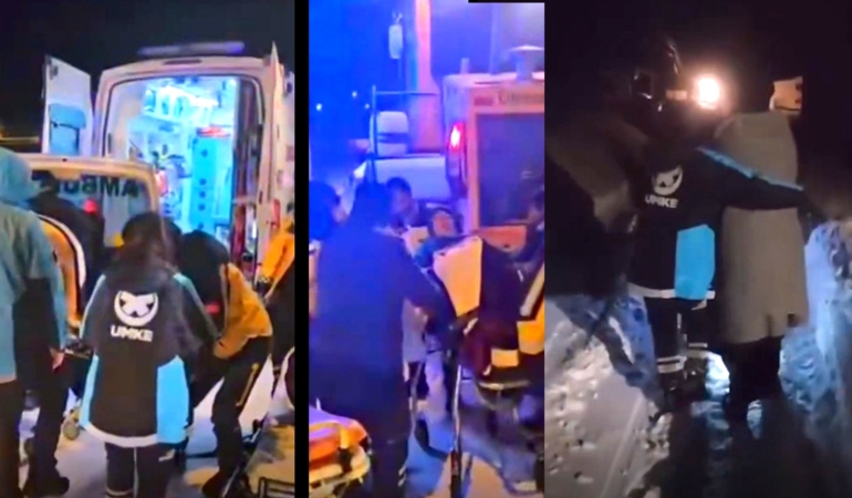 Zorlu Kış Şartlarında 9 Aylık Doğum: Anne Ve Bebek Kepçe Yardımıyla Kurtarıldı