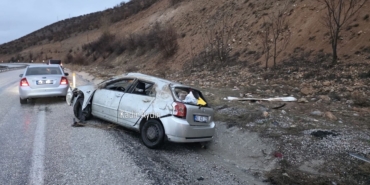 Doğanşehir’de Otomobil Takla Attı: 1 Yaralı