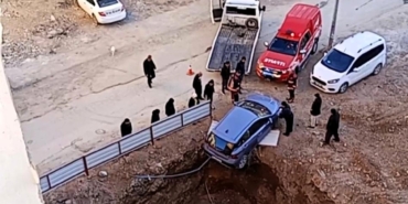 İnşaat Temeline Düşmekten Son Anda Kurtuldu