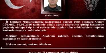 Malatya'da Görevli Polis Memuru Kalbine Yenik Düştü