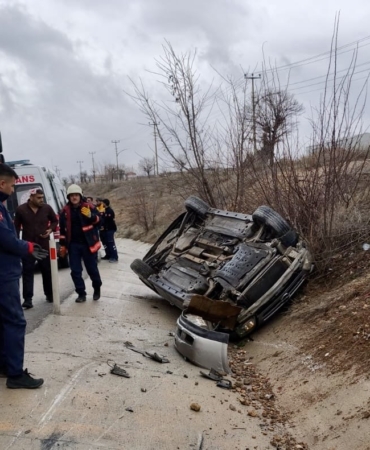 Otomobil Takla Attı: 4’ü Çocuk 6 Kişi Yaralı