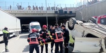 Malatya’da Otomobil Ters Döndü: 1 Yaralı