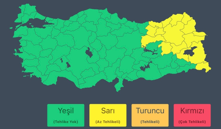 Meteoroloji Uyardı: Doğu’da Kuvvetli Yağış, Fırtına Ve Çığ Riski Alarmı