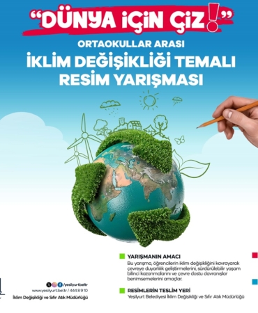 Yeşilyurt Belediyesi’nden Öğrencilere “Dünya İçin Çiz” Yarışması