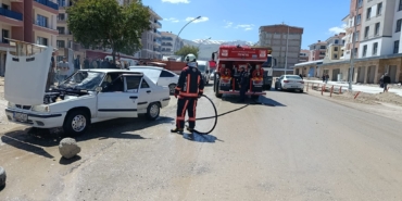 Turgut Temelli Caddesi’nde Araç Yangını Paniği