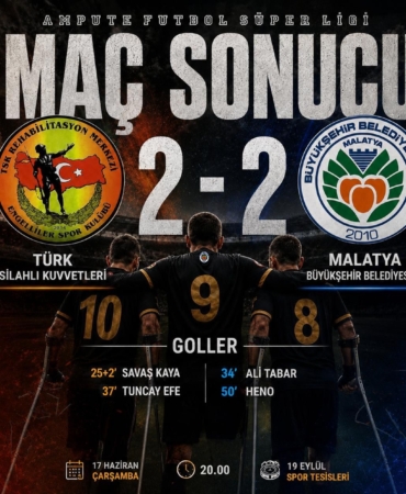Malatya Büyükşehir Ampute Futbol Takımı Ligi 4. Sırada Tamamladı