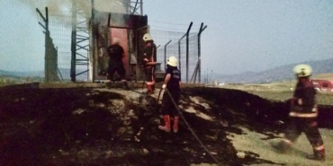 Malatya-Elazığ Yolundaki Baz İstasyonunda Yangın