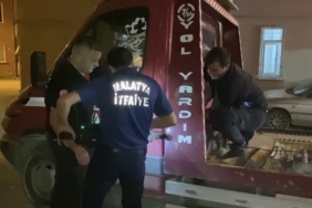 Çekicinin Demir Aksamına Sıkışan Kedi İtfaiye Tarafından Kurtarıldı