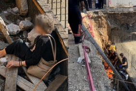 Kaldırımda Yürürken İnşaat Alanına Düştü