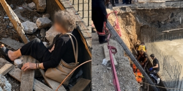 Kaldırımda Yürürken İnşaat Alanına Düştü