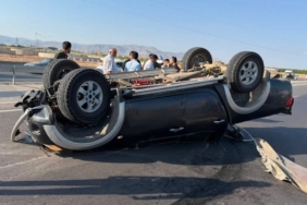 Kuzey Çevre Yolu’nda Otomobil Takla Attı: 2 Yaralı