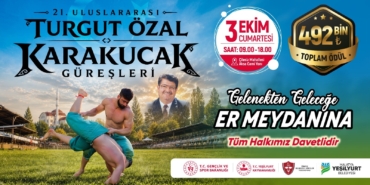 21. Uluslararası Turgut Özal Karakucak Güreşleri 3 Ekim’de Düzenlenecek