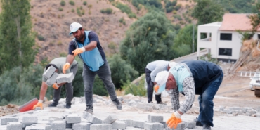 Battalgazi’de 2 Bin 500 Metrekare Kilit Taşı Döşendi