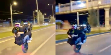 Malatya’da Tek Teker Üzerinde Tehlikeli Yolculuk