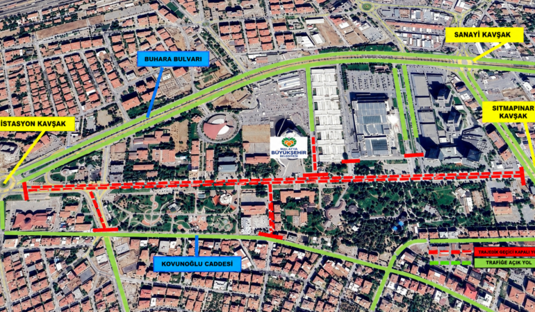Malatya’da İnönü Caddesi 2 Gün Trafiğe Kapatılacak