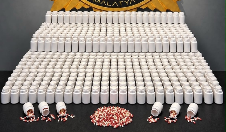 Malatya’da Uyuşturucu Operasyonu: 44 Bin 616 Hap Ele Geçirildi