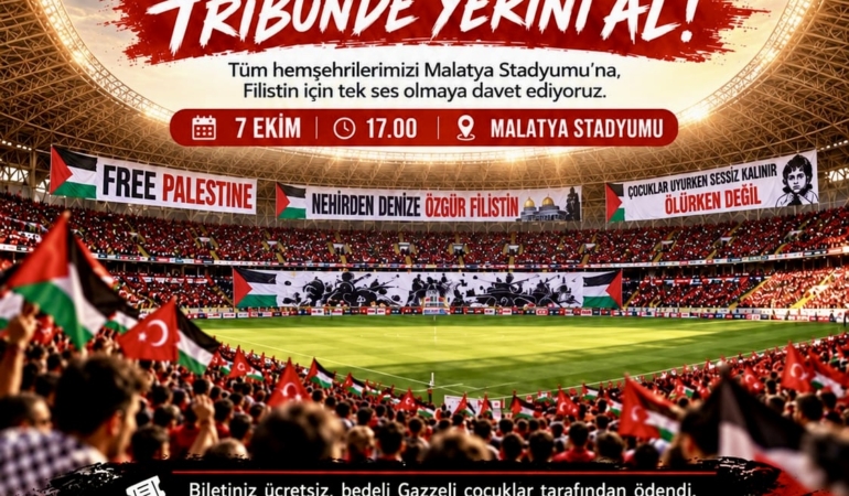 Yeşilyurtspor- Siirt Spor Maçında Gazze'ye Destek Mesajı Verilecek