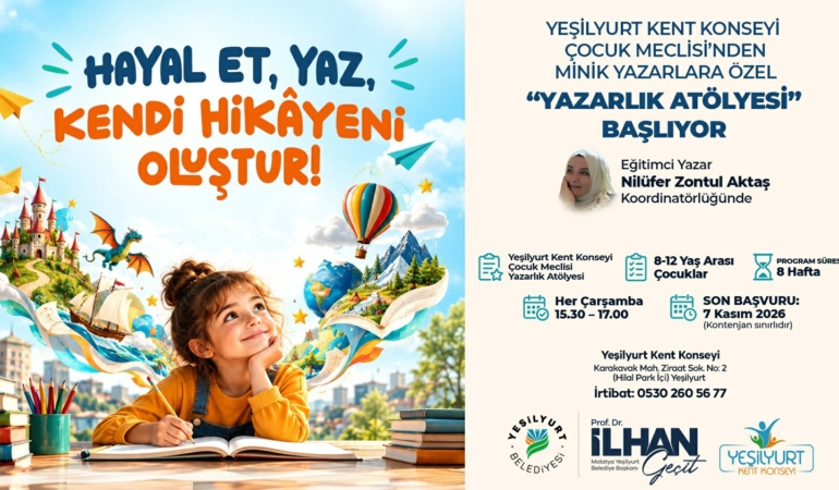 Yeşilyurt’ta Minik Yazarlar İçin 8 Haftalık Eğitim Başlıyor